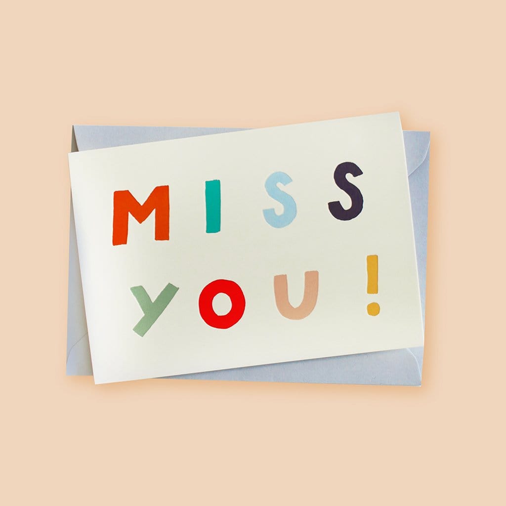 “MISS YOU!” Rainbow Friendship Card