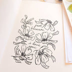 Flower Line Art Love Print - Just Because I Love You