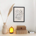 Flower Line Art Print - Forever and Ever