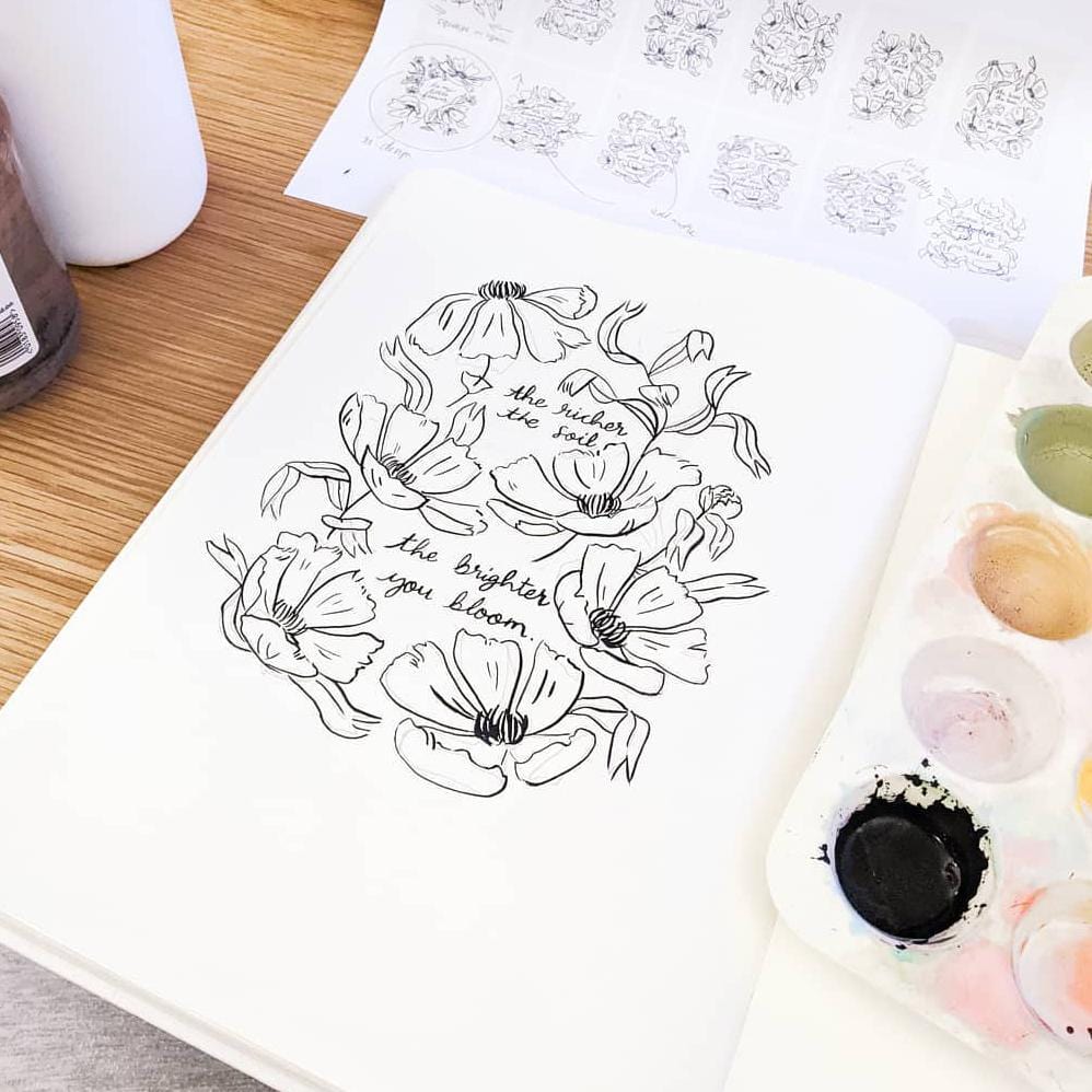 Floral Self Care Print - The Brighter You Bloom